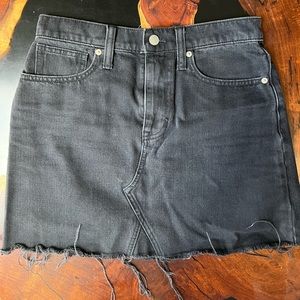 Madewell Black Denim Miniskirt